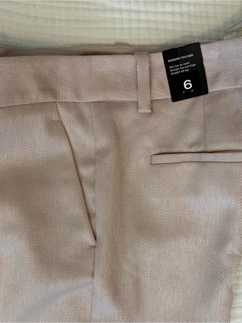 The Limited 'Modern Trouser' Straight Full Leg Lined Dress Pants Blush Sz 6 NWT